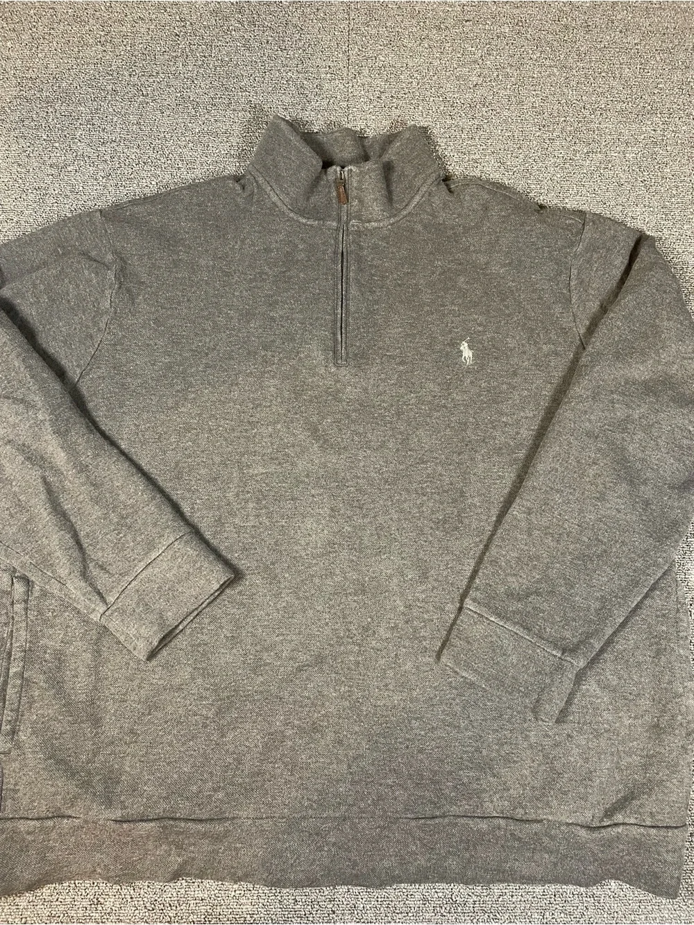 Polo Ralph Lauren Men's Quarter-Zip Pullover – Grey Heather (Size 2XLT)